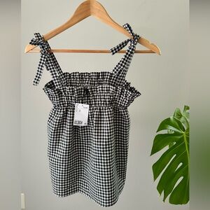 NWT Divided Black and White Checkered Garment
